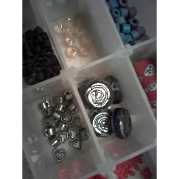 Huge Lot Macrame Craft Beads Large Hole Glass Pewter Ceramic Anodized Aluminum